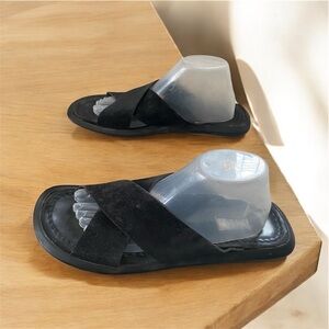 Gommus made in Italy Leather strap slide Sandals size 9.5